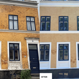 Rensning samt  filtsning og kalkning af facade på bevaringsværdigt byhus